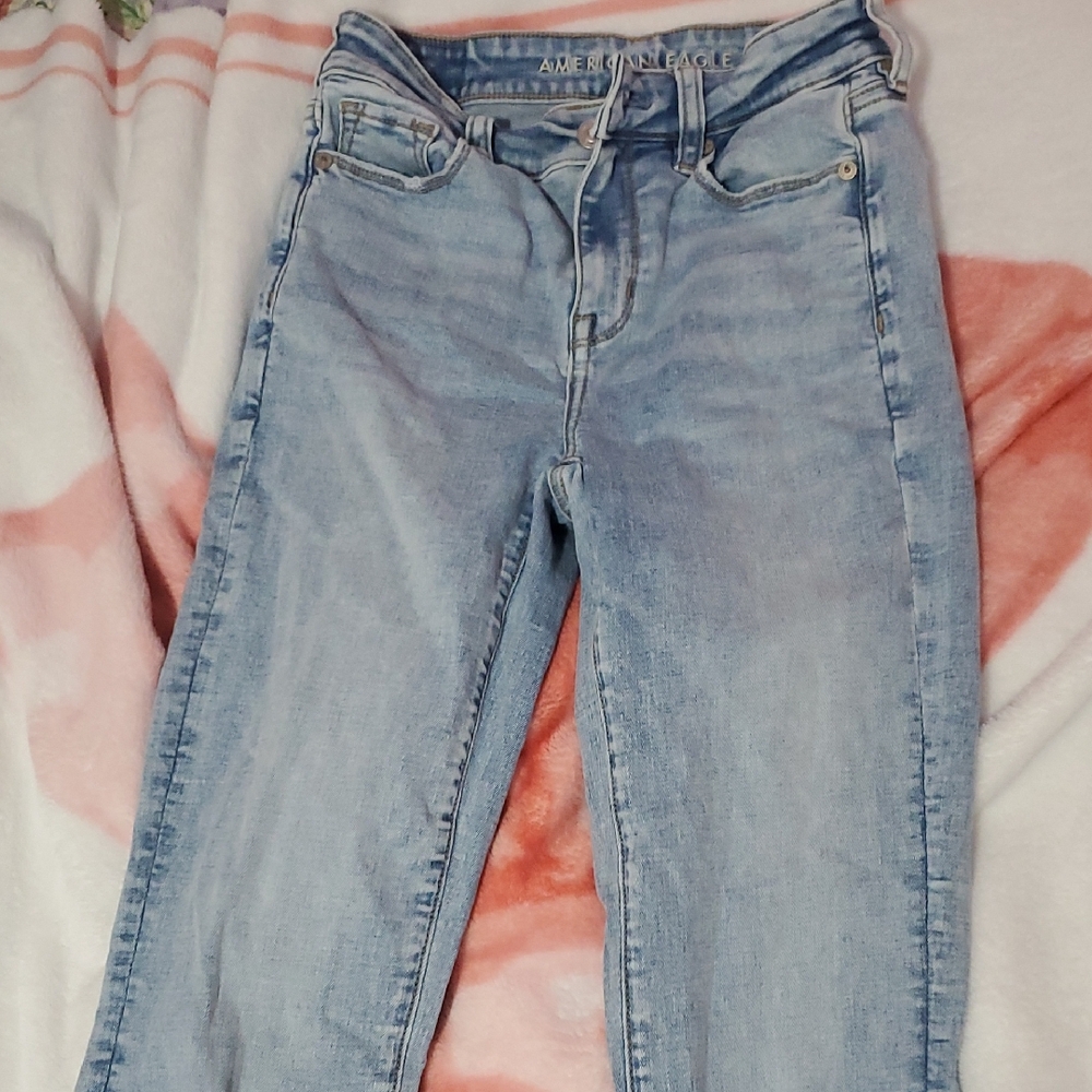 American Eagle Outfitters Women's Light Blue Jeans